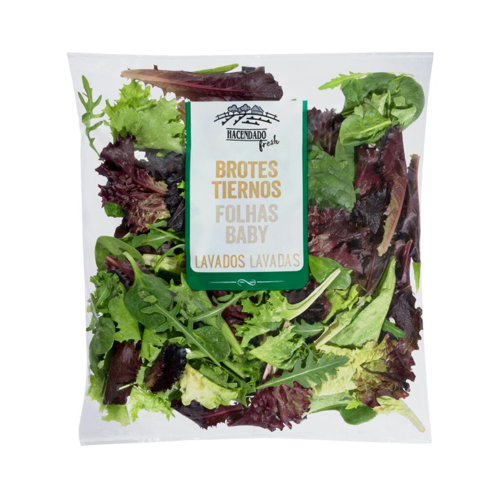 Ensalada mezcla brotes tiernos compuesta por brotes de batavia roja y verde