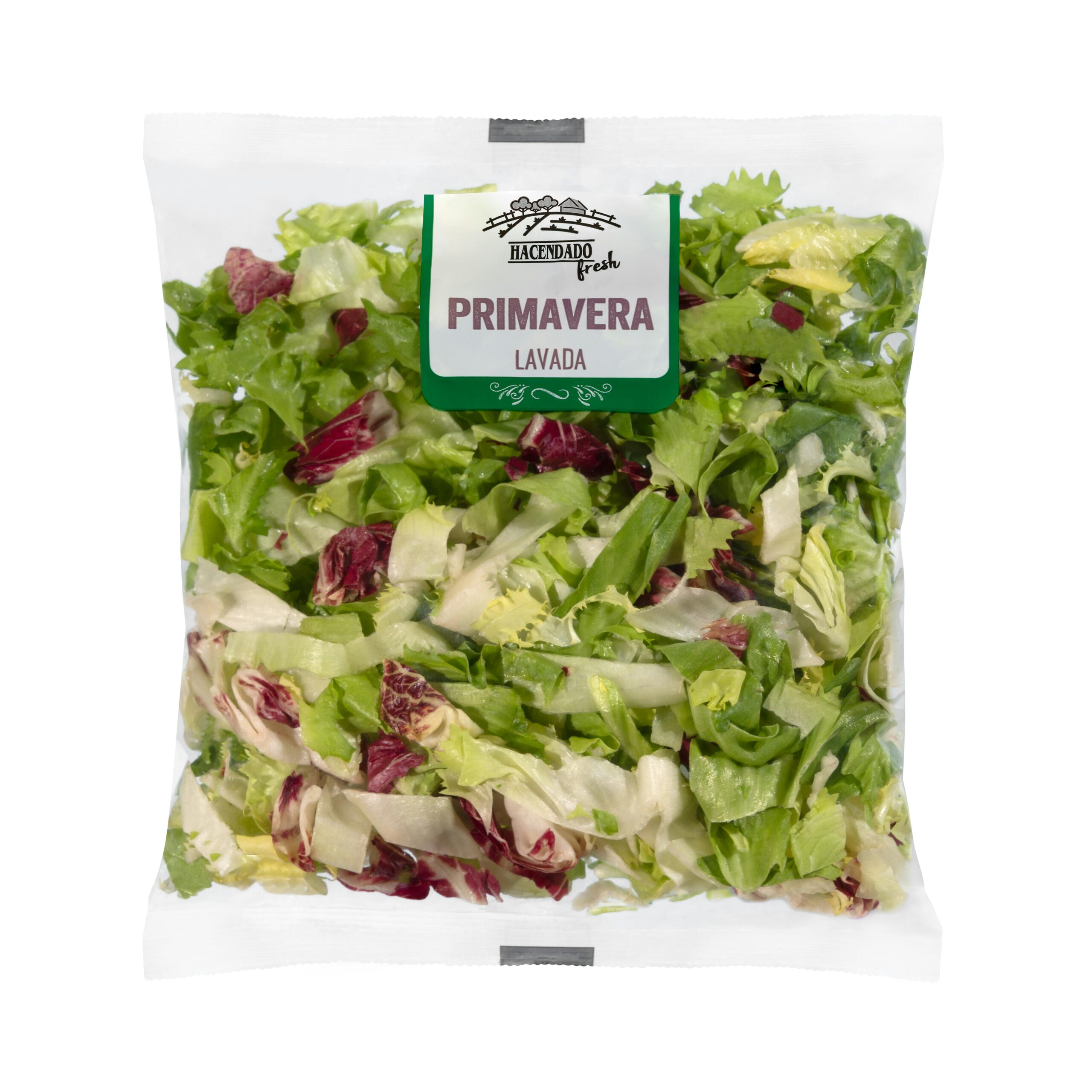Ensalada mezcla primavera compuesta por escarola lisa, escarola rizada y achicoria Mercadona