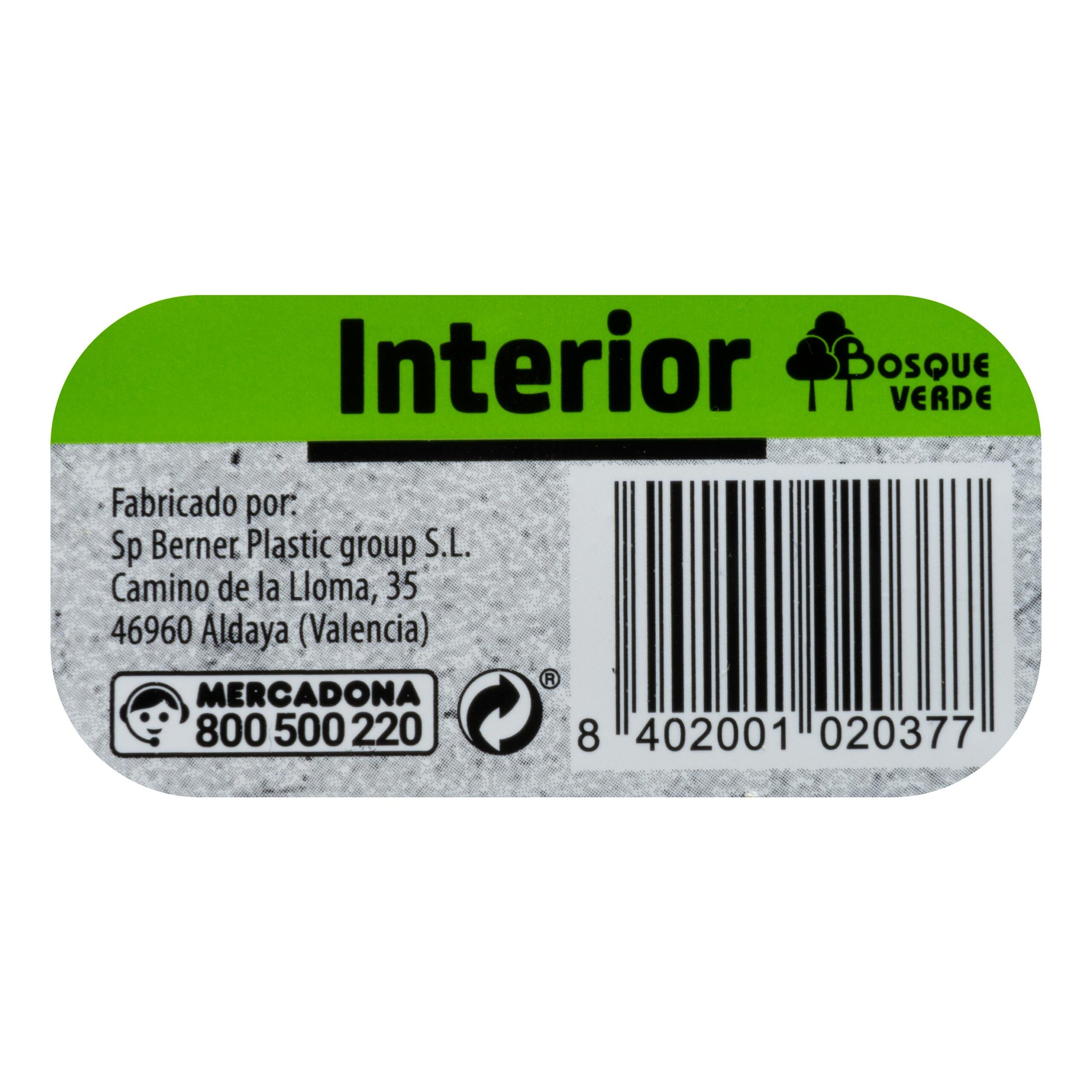 Etiqueta Escoba para interiores Bosque Verde