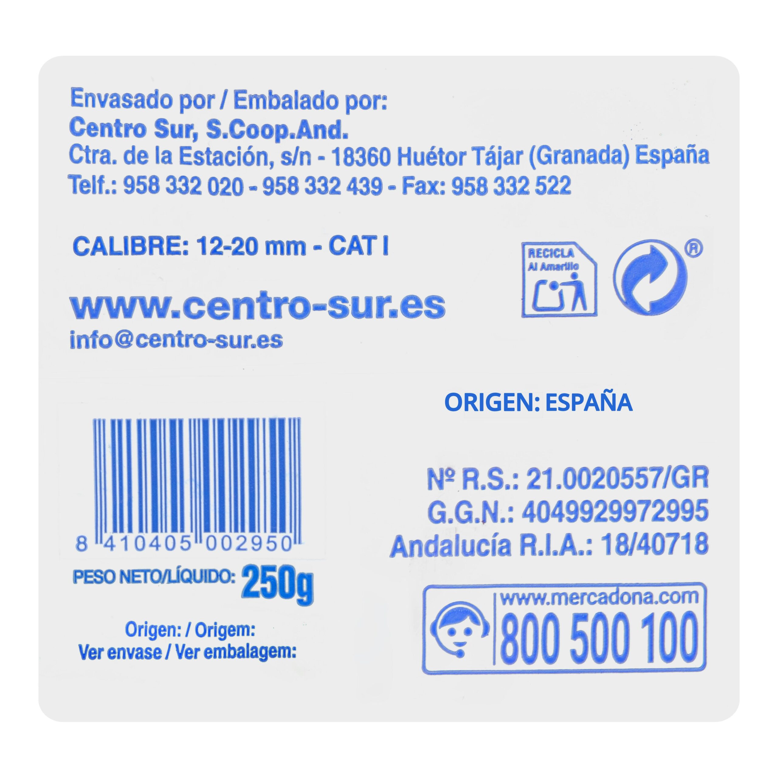 Etiqueta Espárrago verde fino