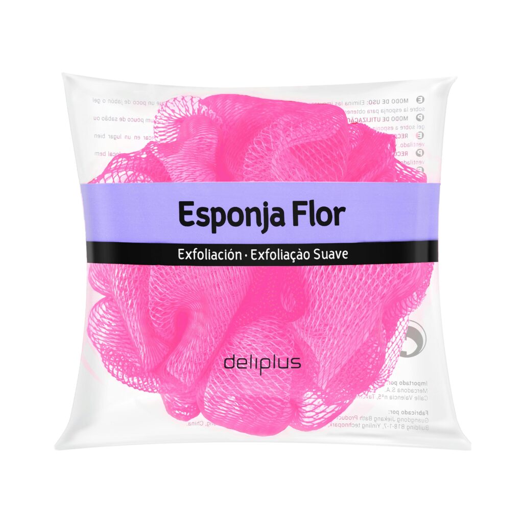 Esponja de baño flor Deliplus exfoliación suave