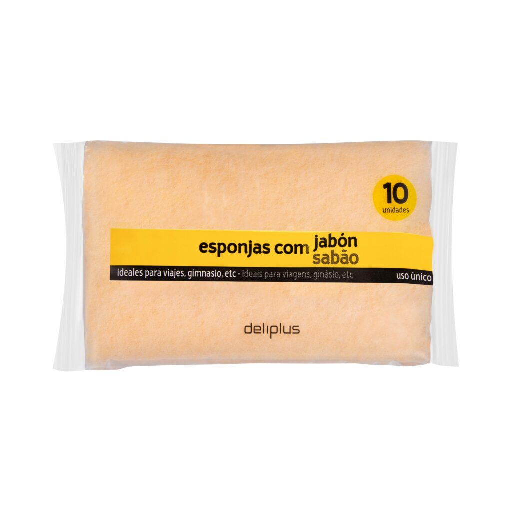 Esponjas de baño con jabón Deliplus de usar y tirar