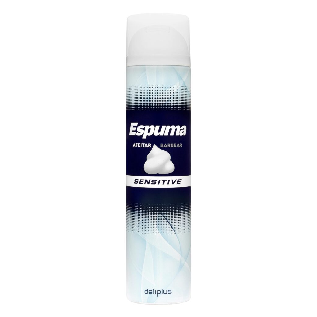 Espuma de afeitar Sensitive Deliplus manteca de cacao