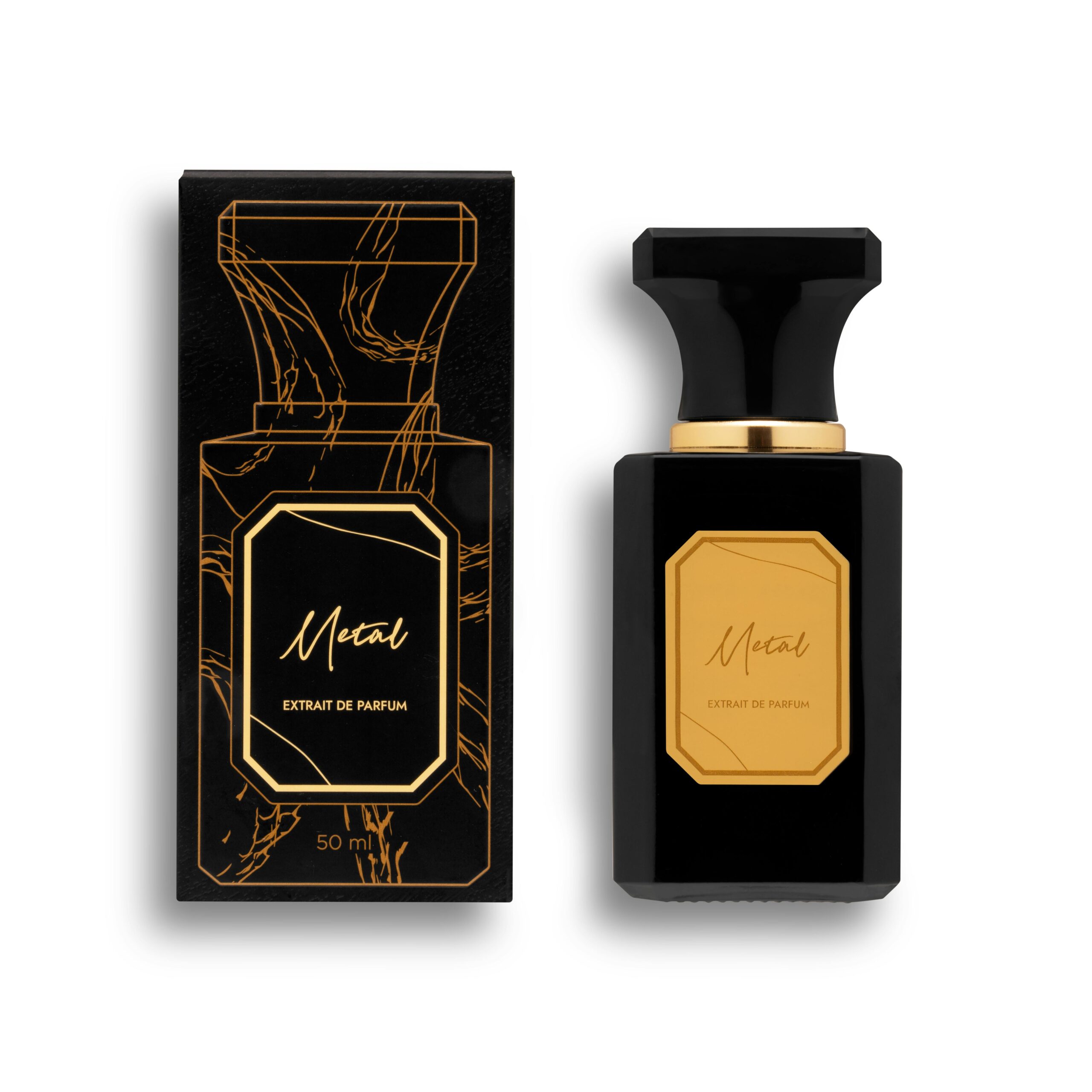 Etiqueta Extrait de parfum Metal