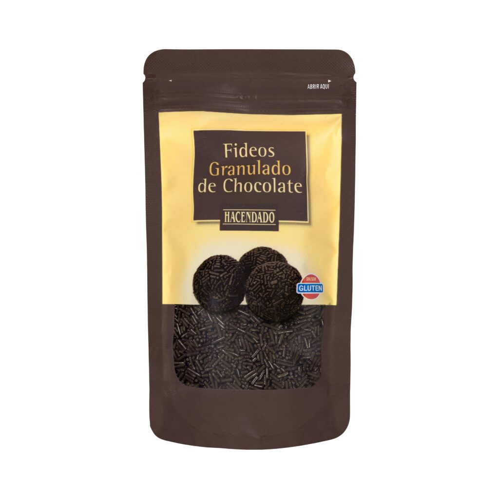 Fideos de chocolate Hacendado especial repostería y postres