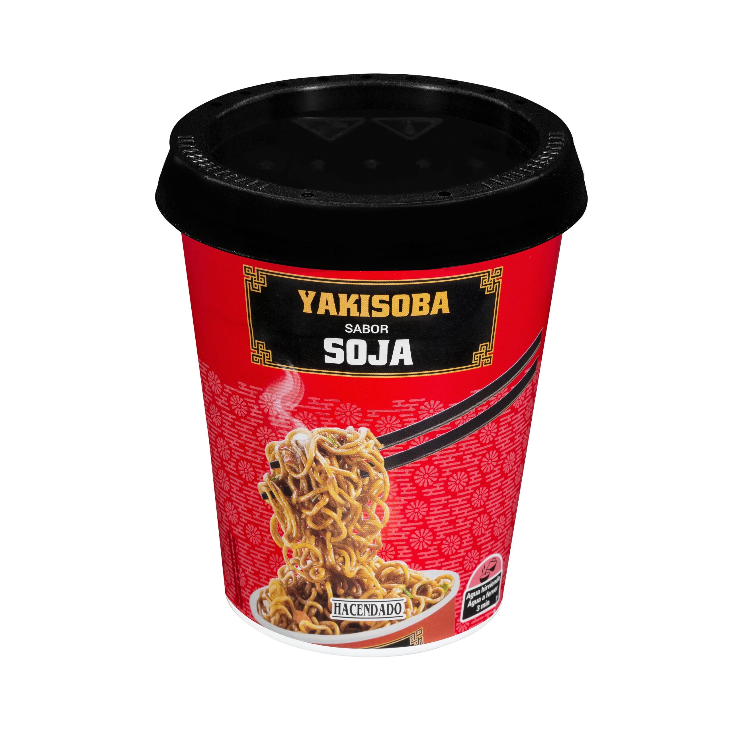 Fideos orientales Yakisoba sabor soja Hacendado Mercadona