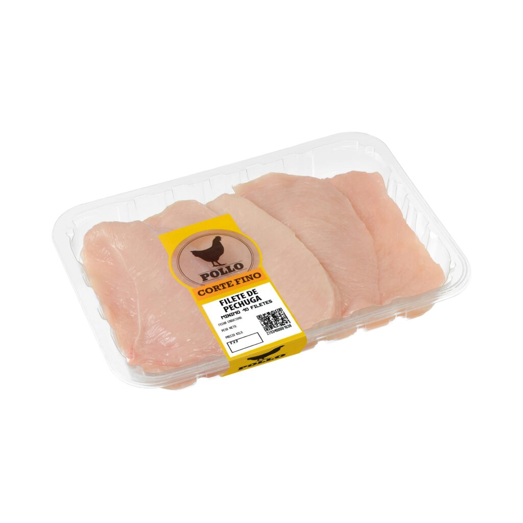 Filetes pechuga de pollo corte fino mínimo 10 filetes