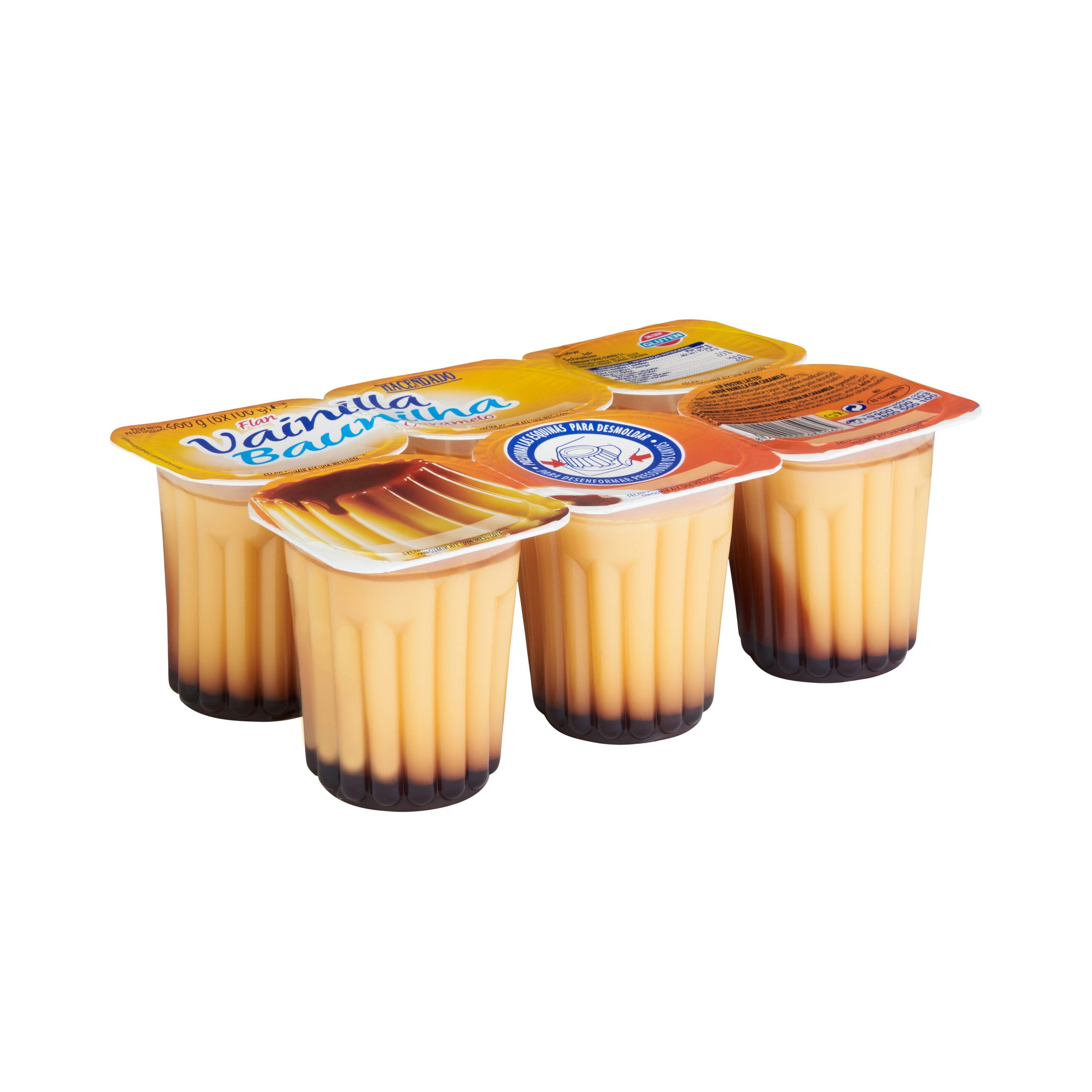 Flan de vainilla con caramelo Hacendado Mercadona