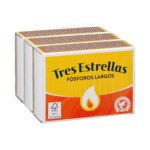 Fósforos de madera largos Tres Estrellas