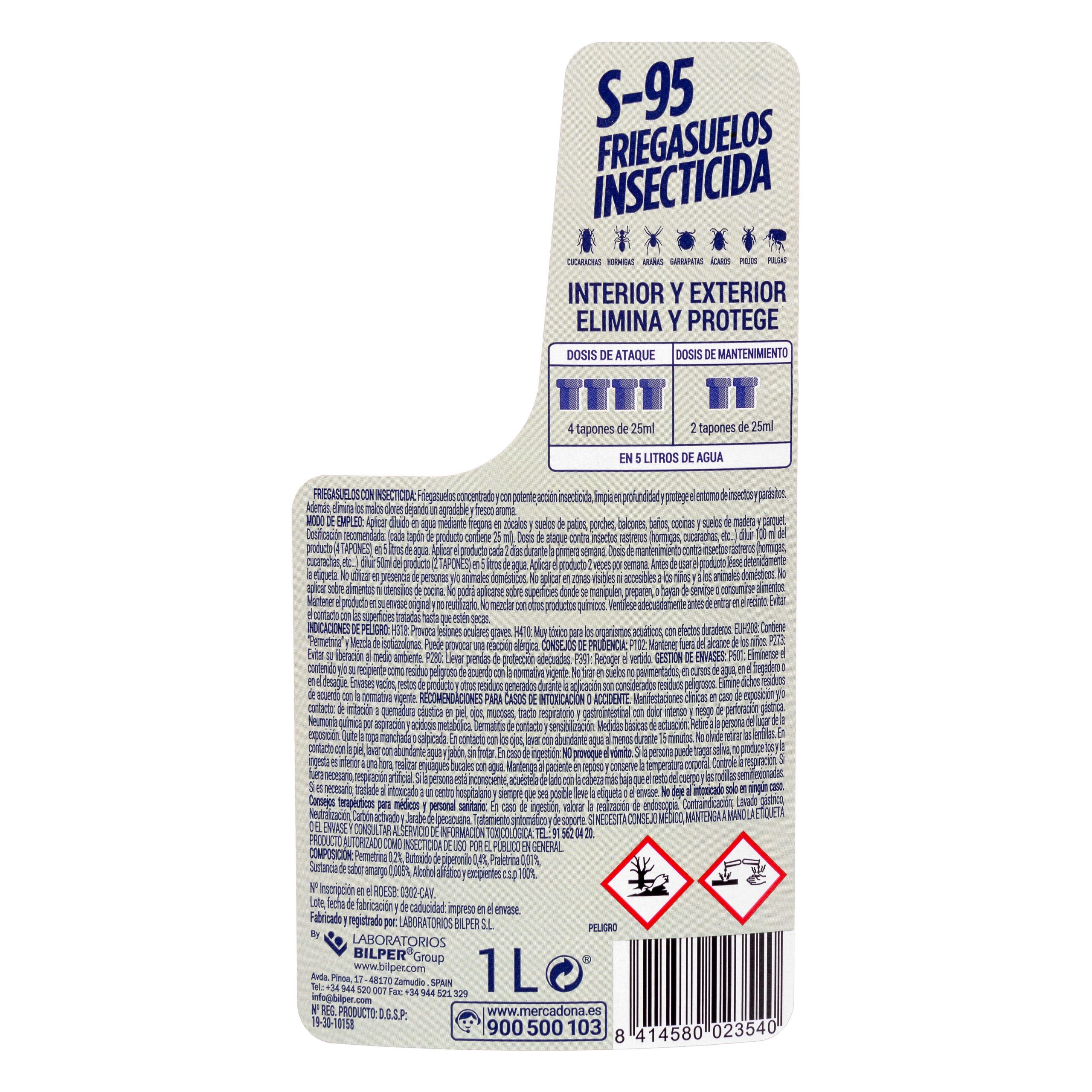 Etiqueta Friegasuelos Insecticida Krisul líquido