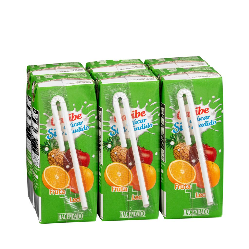Fruta + leche Caribe Hacendado sin azúcares añadidos