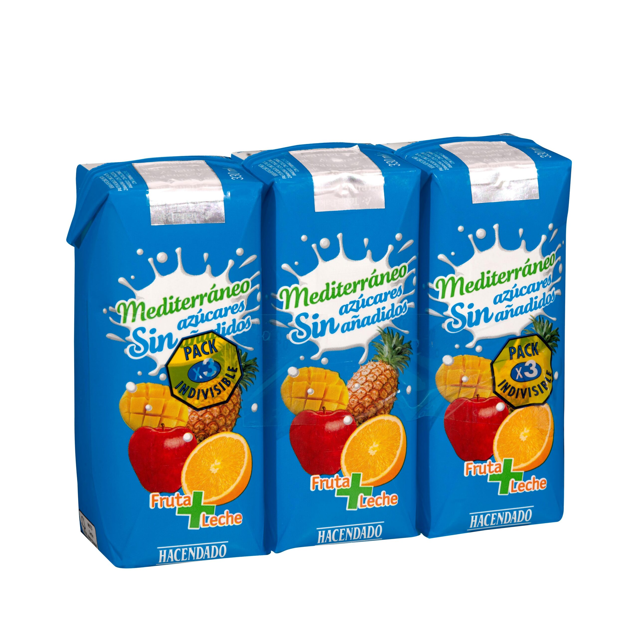 Fruta + leche Mediterráneo Hacendado sin azúcares añadidos Mercadona