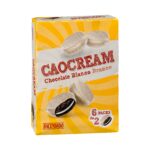 Galletas Caocream chocolate blanco Hacendado rellenas de crema Galletas Caocream chocolate blanco Hacendado rellenas de crema
