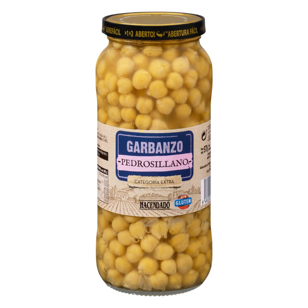 Garbanzo cocido pedrosillano Hacendado categoría extra