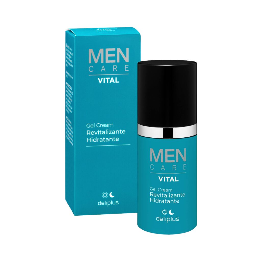 Gel crema facial revitalizante e hidratante Deliplus Men Care Vital todo tipo de piel