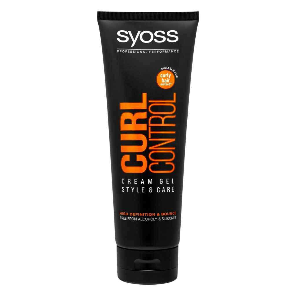 Gel fijador de rizos cabello Curl Control Syoss apto para método curly