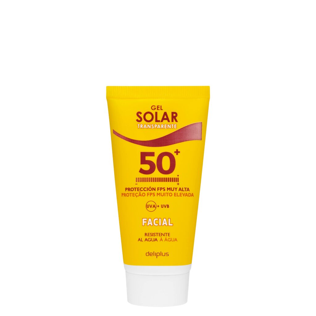 Gel protección solar facial anti-edad Deliplus FPS 50+ invisible