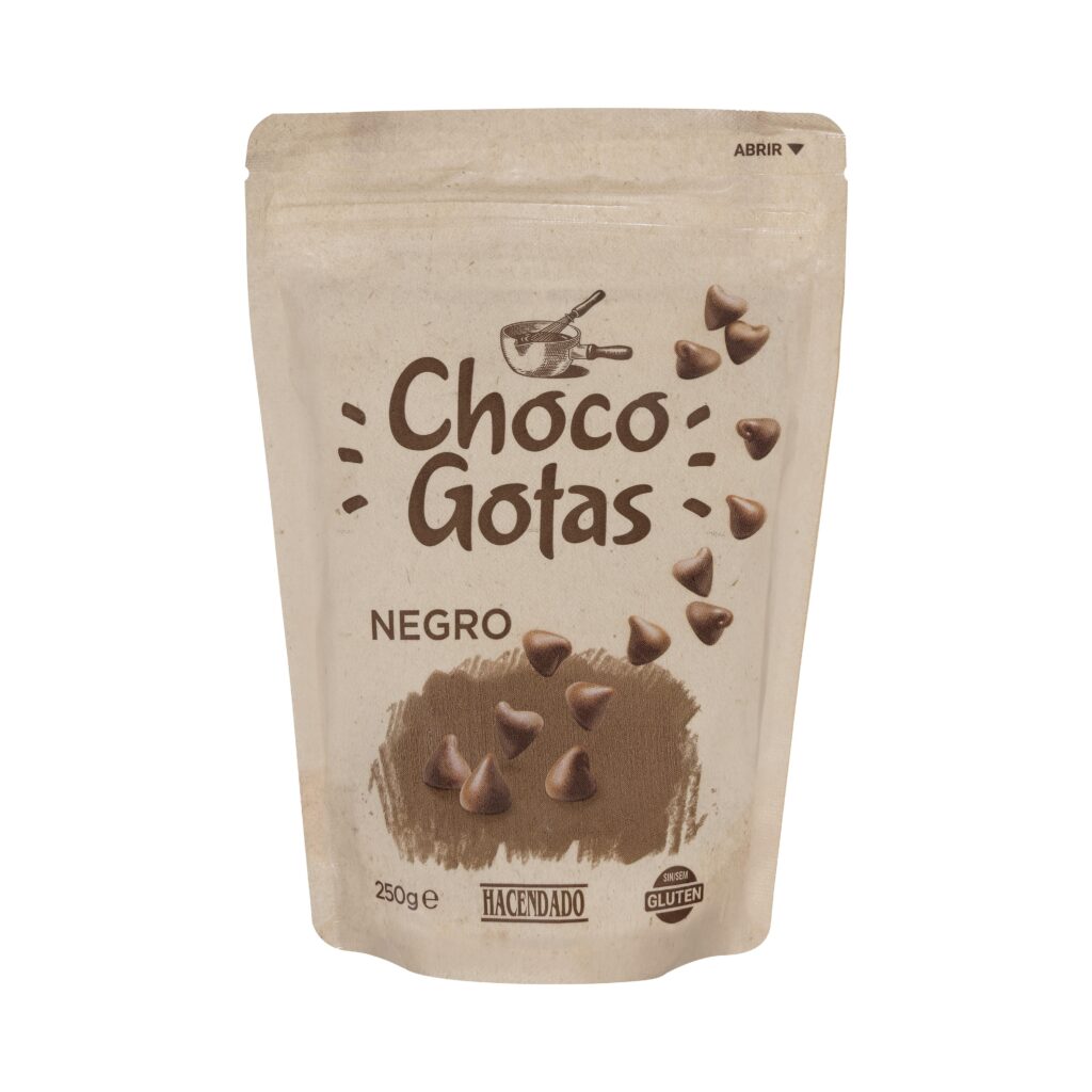 Gotas de chocolate negro para fundir Hacendado