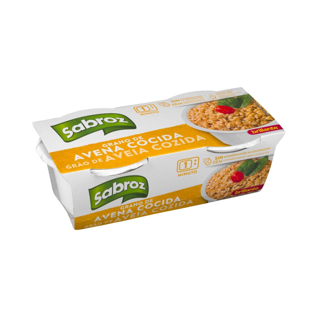 Grano de avena cocida Sabroz Brillante