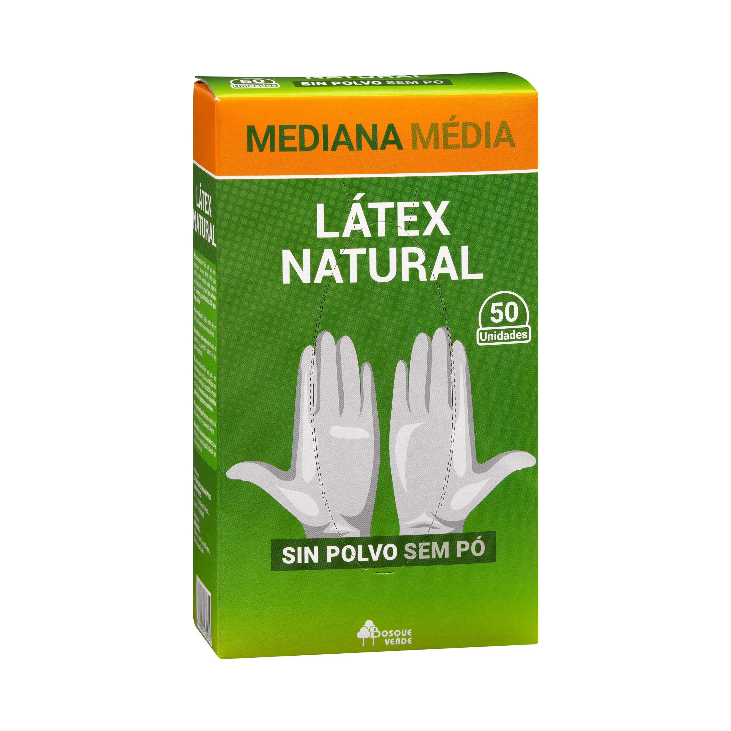 Guantes de látex Bosque Verde talla mediana desechables Mercadona