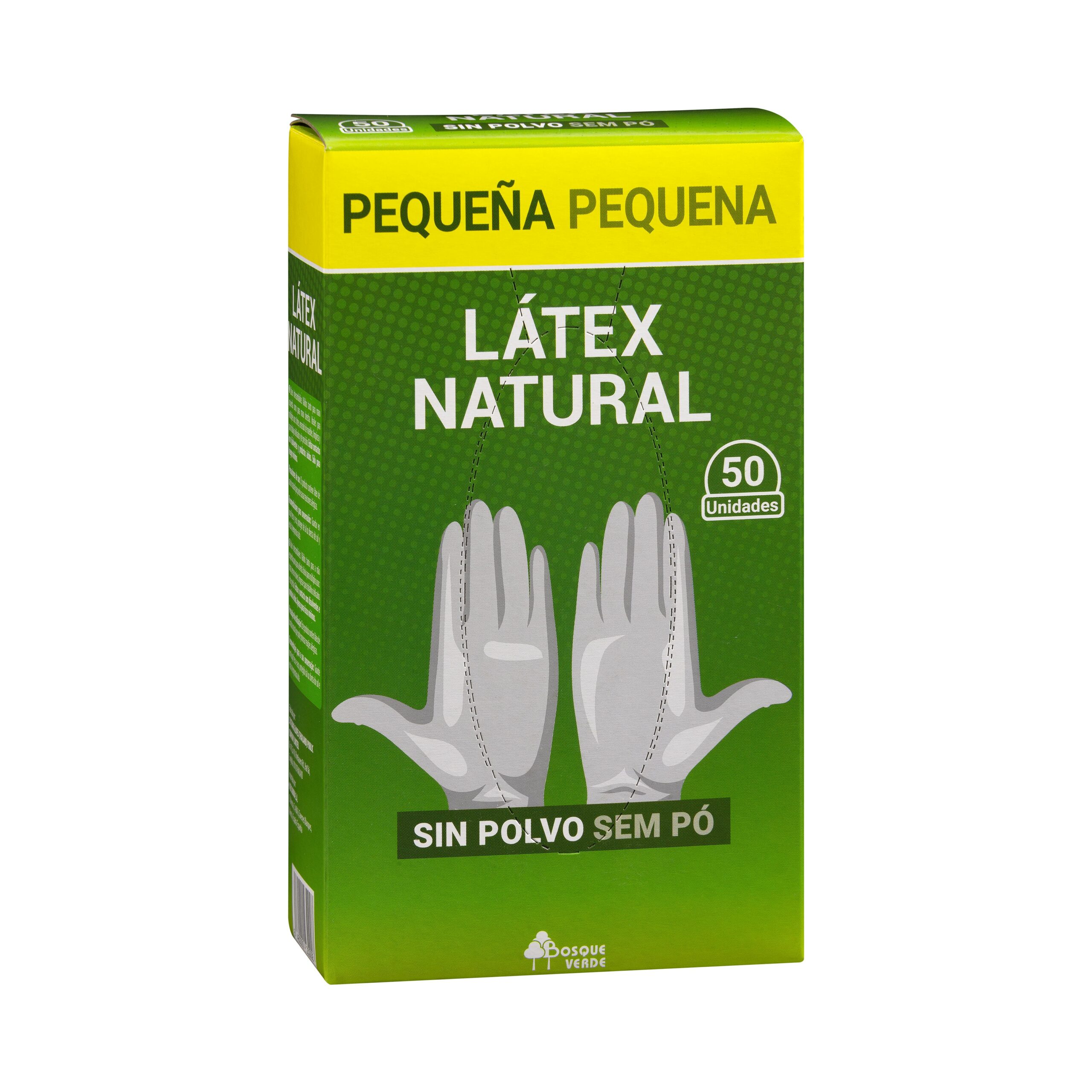 Guantes de látex Bosque Verde talla pequeña desechables Mercadona