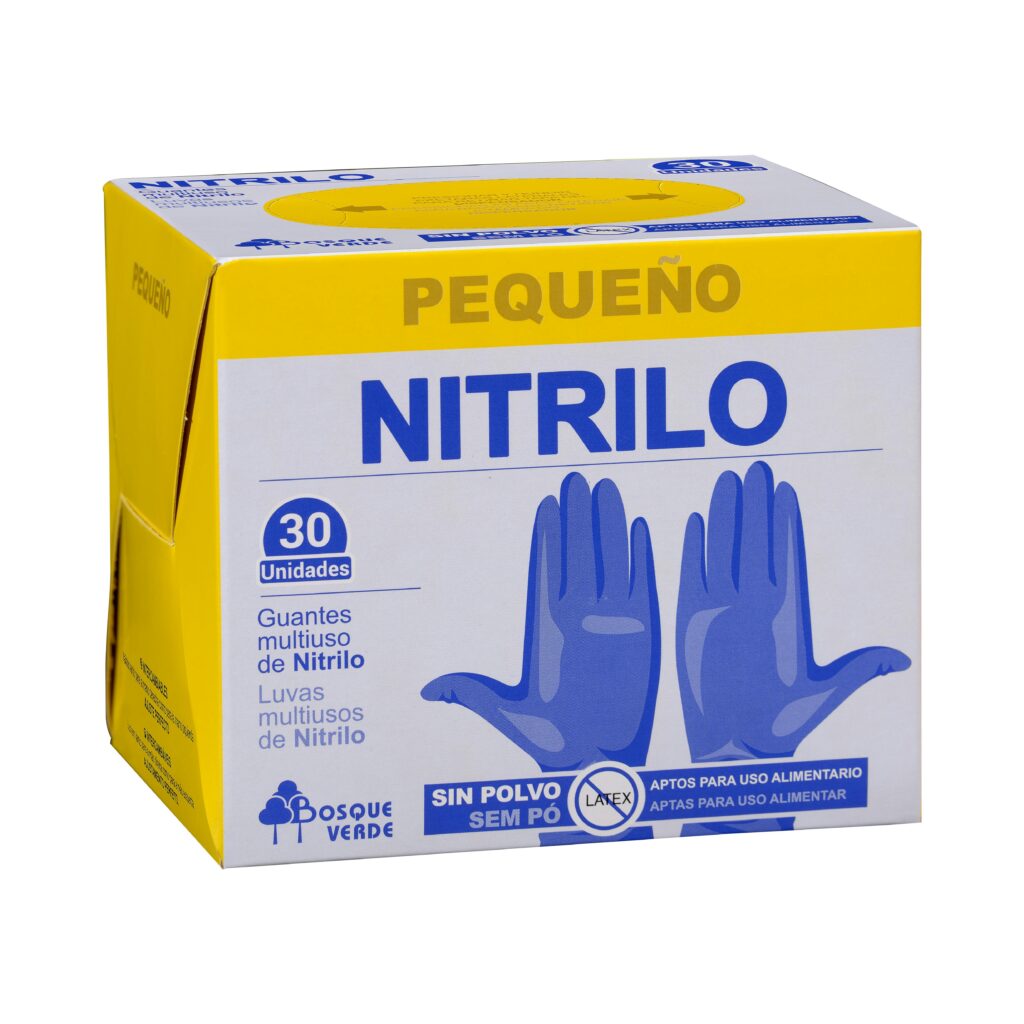 Guantes de nitrilo Bosque Verde talla pequeña desechables