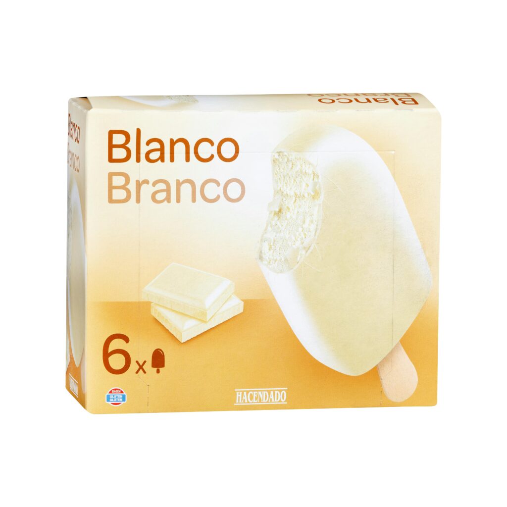Helado blanco Hacendado