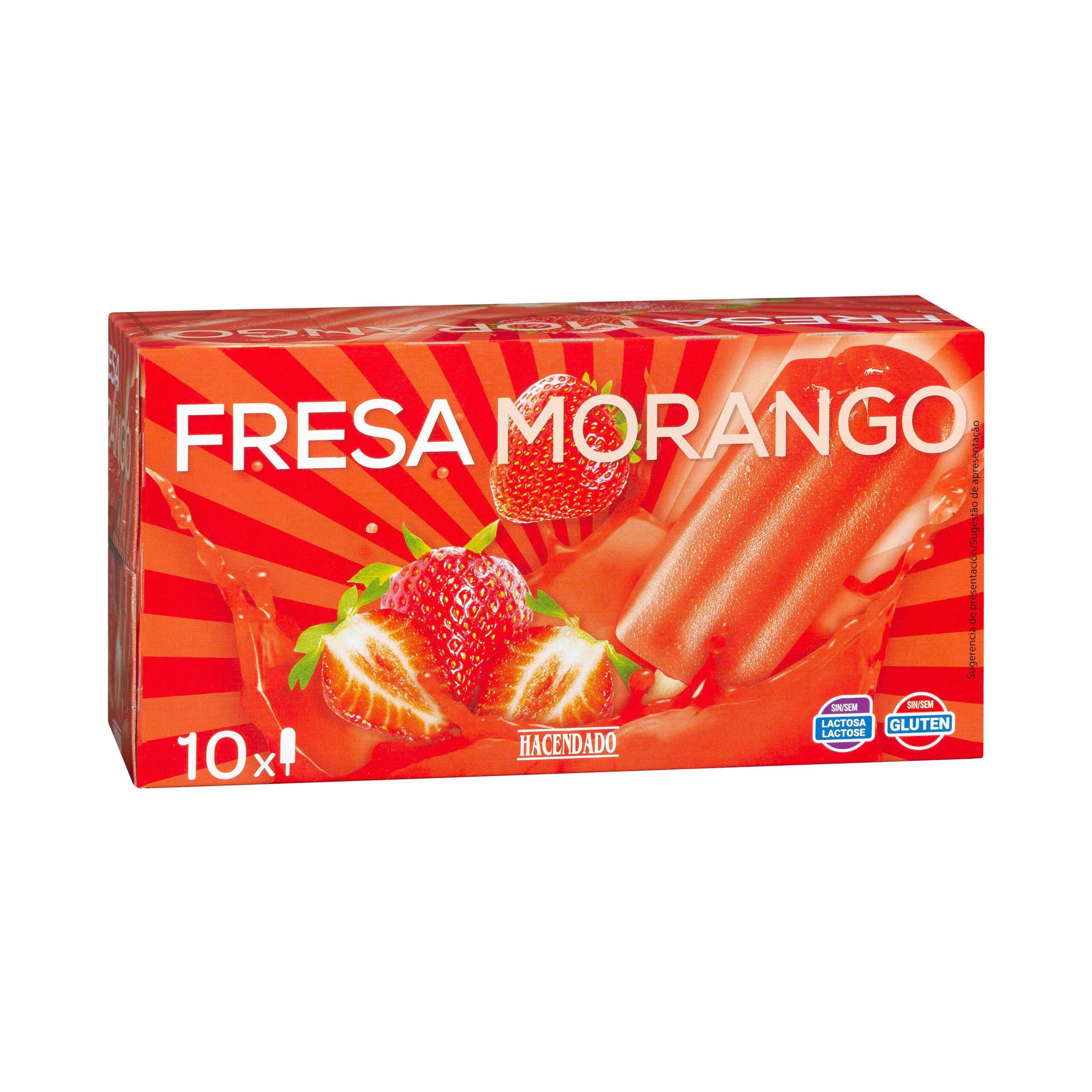 Helado de fresa Hacendado Mercadona