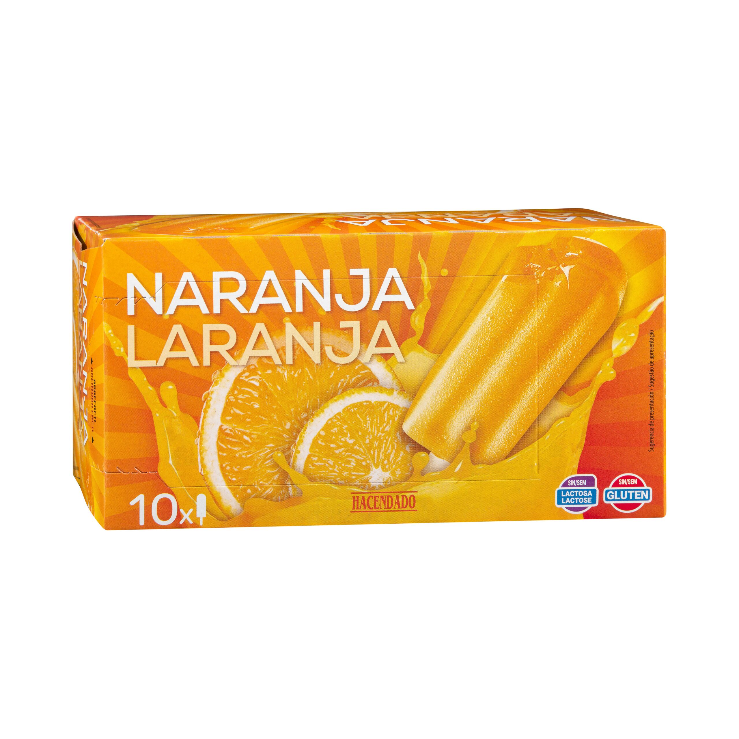 Helado de naranja Hacendado Mercadona