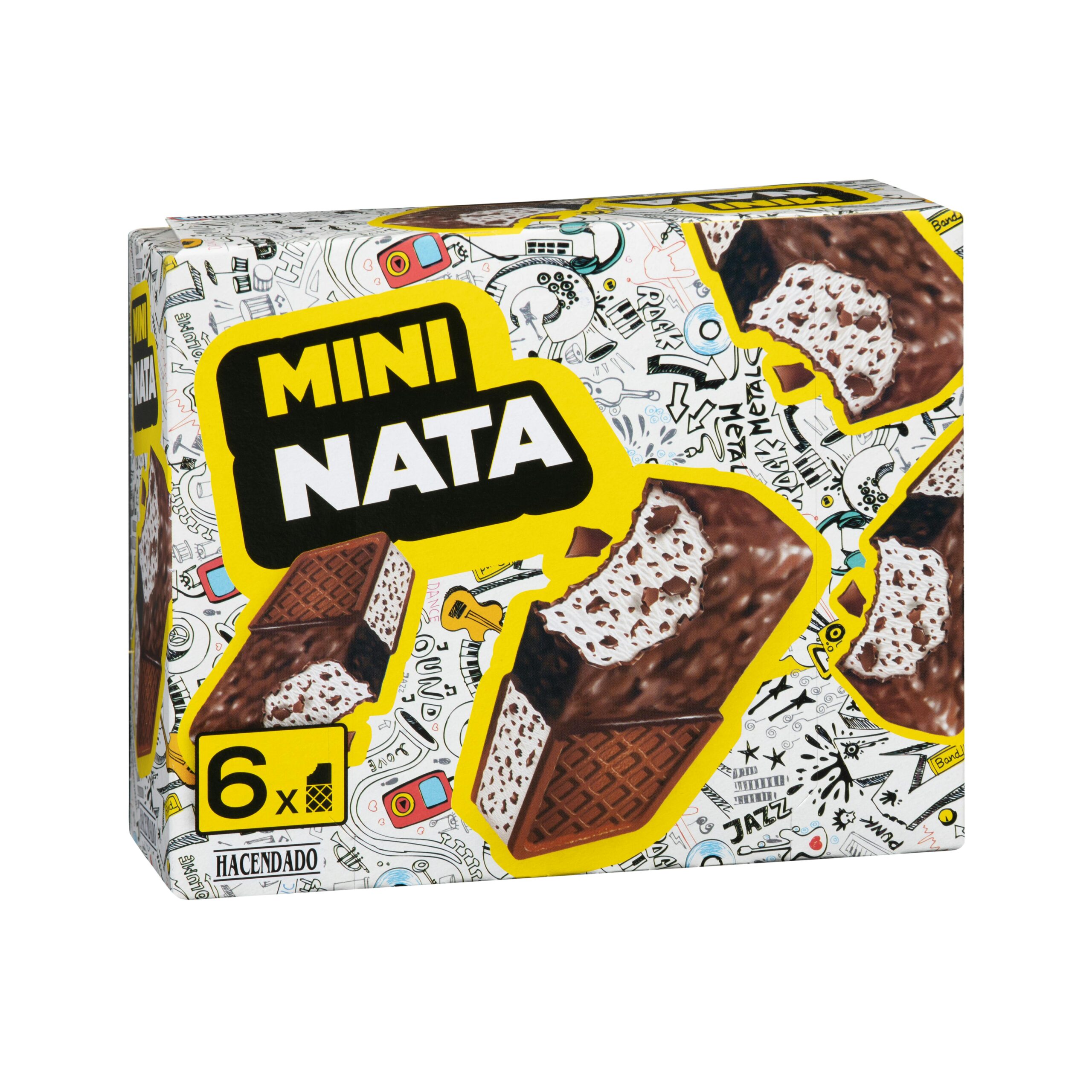 Helado mini sándwich nata Hacendado Mercadona