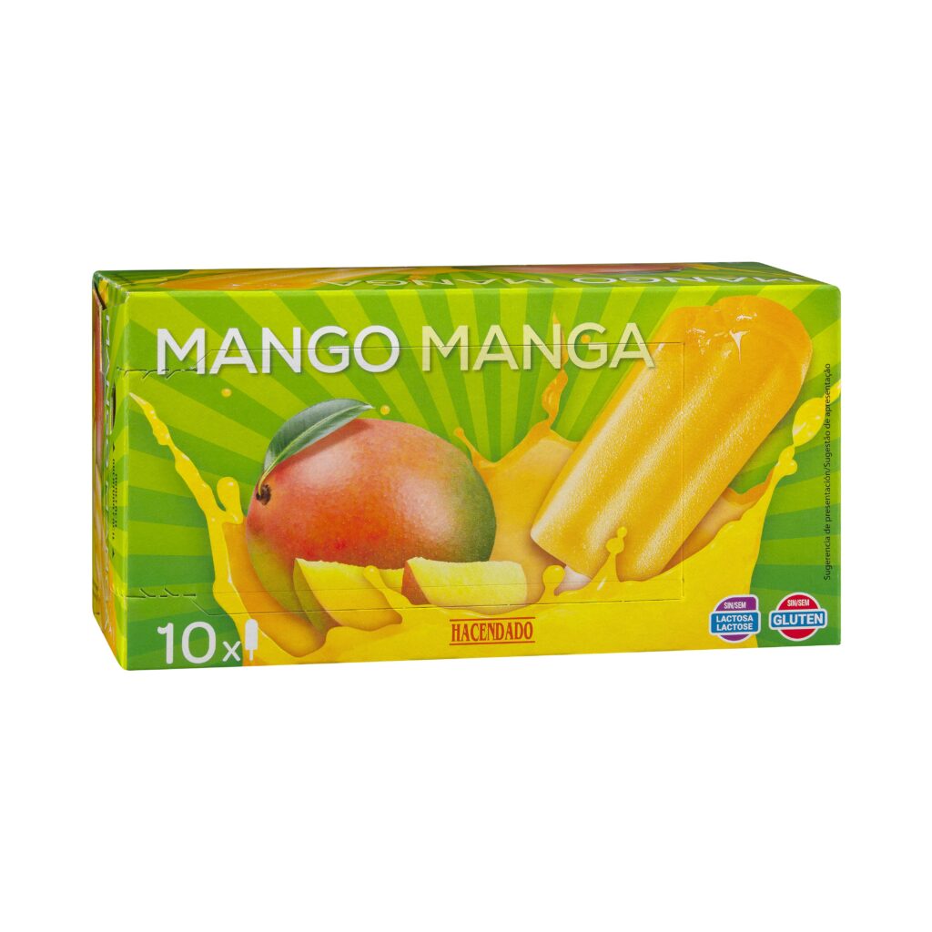 Helado sorbete de mango Hacendado