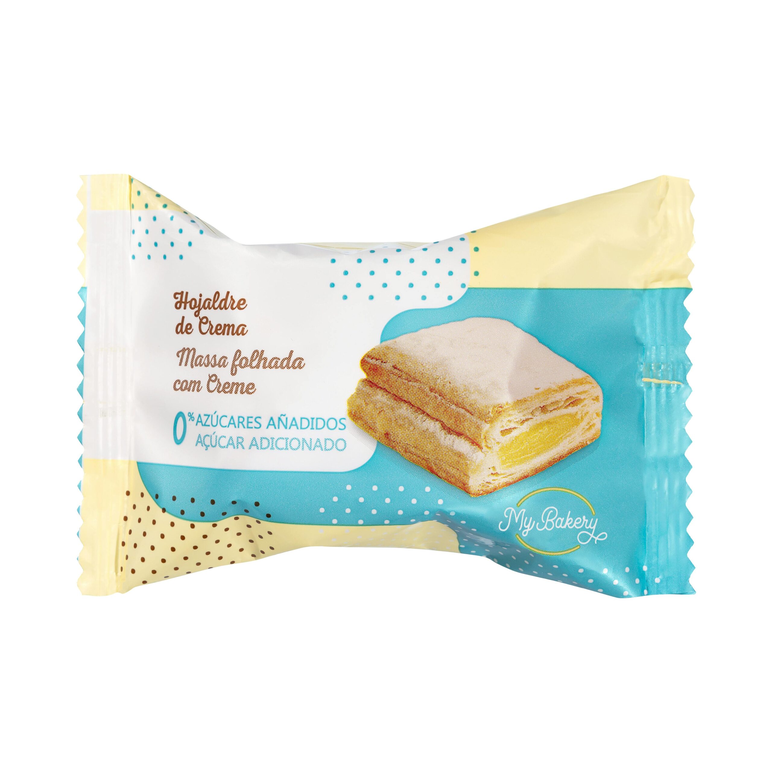 Hojaldre relleno de crema Hacendado sin azúcar añadido Mercadona