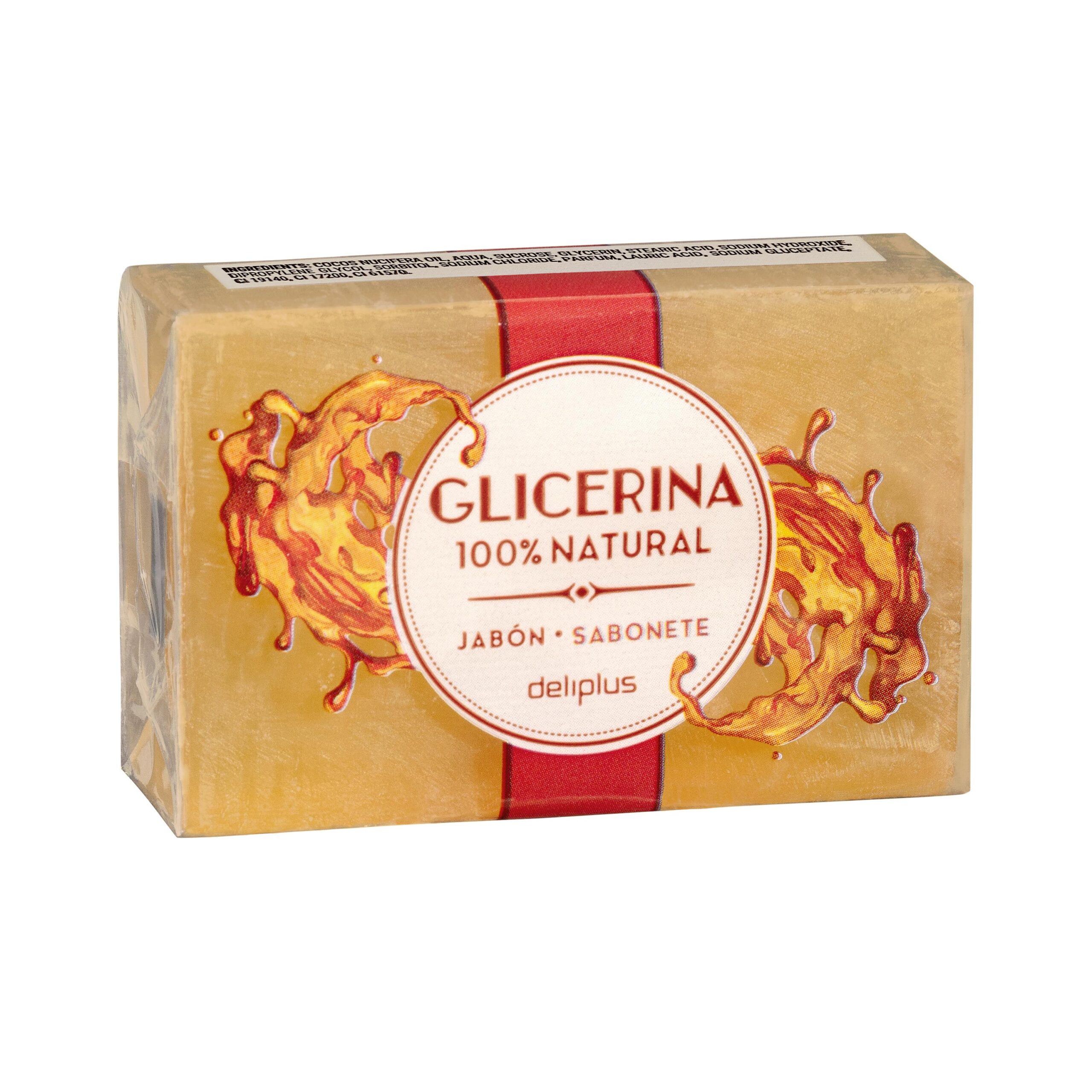 Jabón de manos en pastilla glicerina 100% natural Deliplus Mercadona