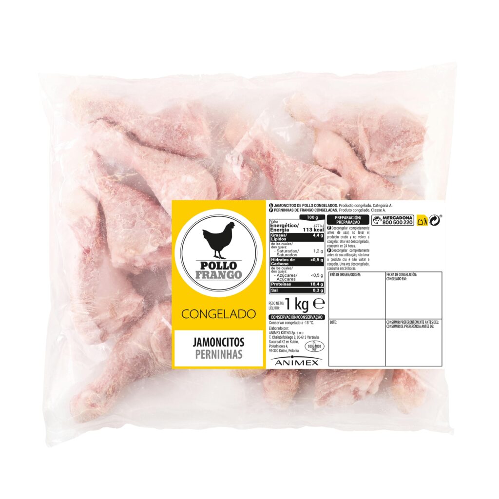 Jamoncitos de pollo congelados
