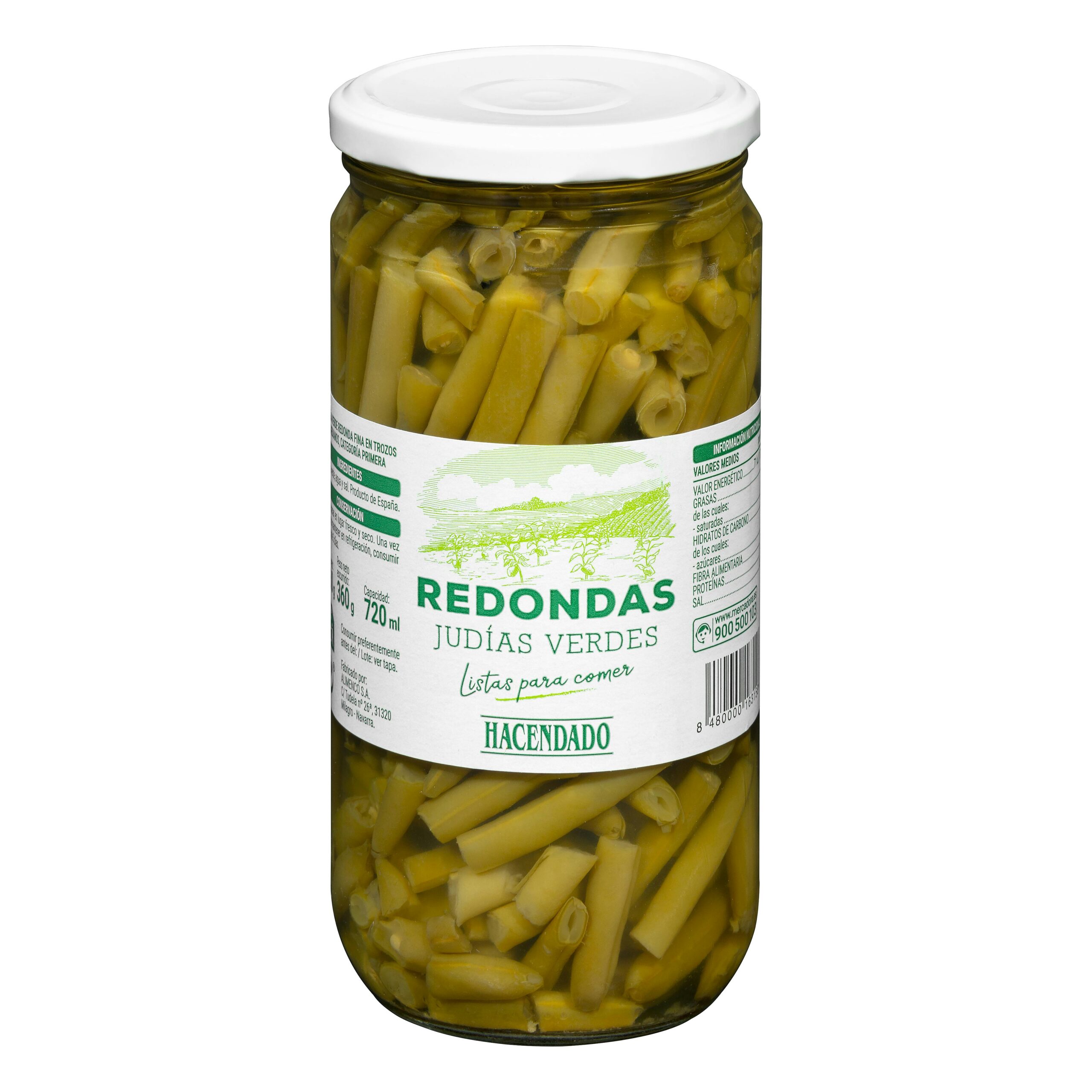 Judías verdes redondas Hacendado Mercadona