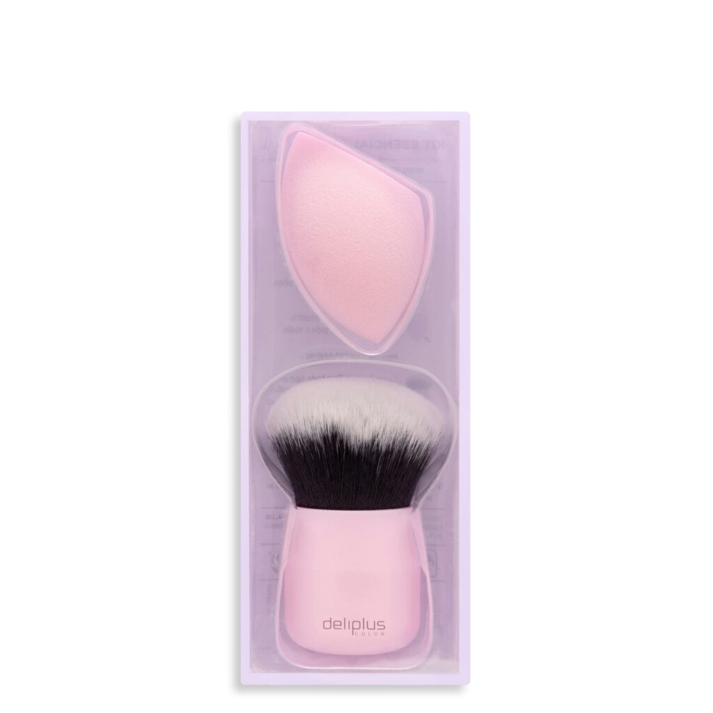 Kit de pinceles maquillaje Deliplus contiene esponja de maquillaje y brocha