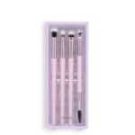 Kit de pinceles ojos Deliplus contiene pincel difuminador, pincel precisión, pincel sombra y pincel dúo Kit de pinceles ojos Deliplus contiene pincel difuminador
