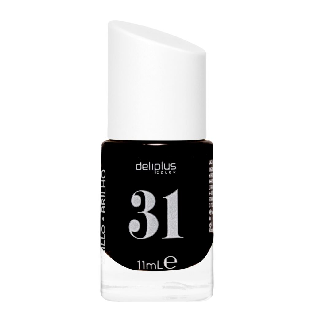 Laca de uñas alto brillo Deliplus 31 negro místico