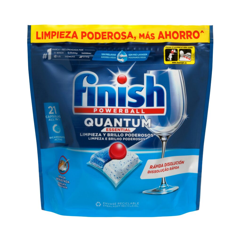 Lavavajillas Quantum Essential Finish en pastillas lavado a máquina