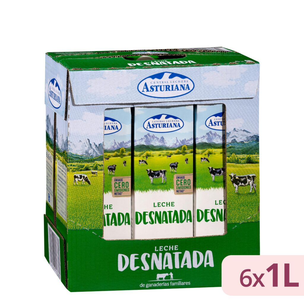 Leche desnatada Asturiana