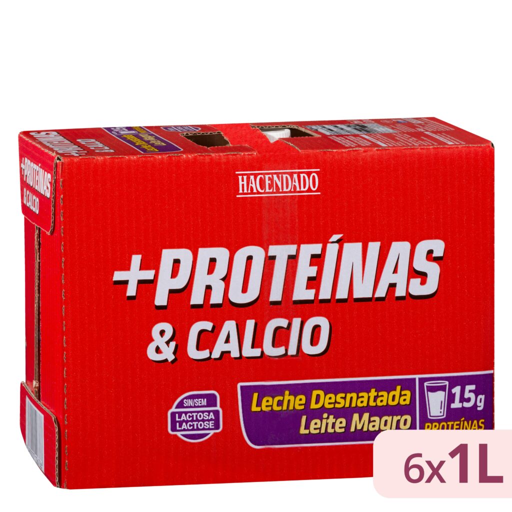 Leche +Proteínas desnatada Hacendado