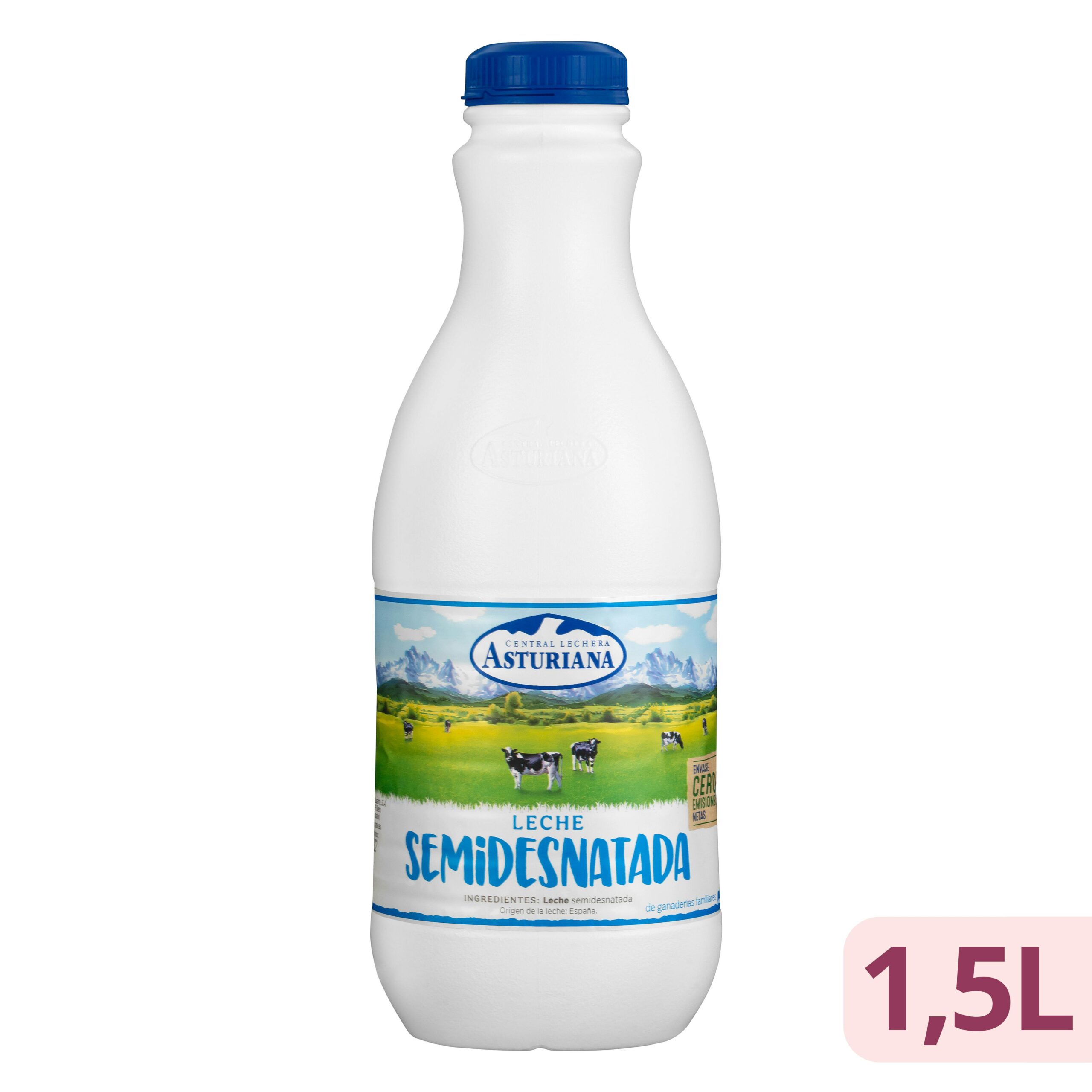 Leche semidesnatada Asturiana Mercadona