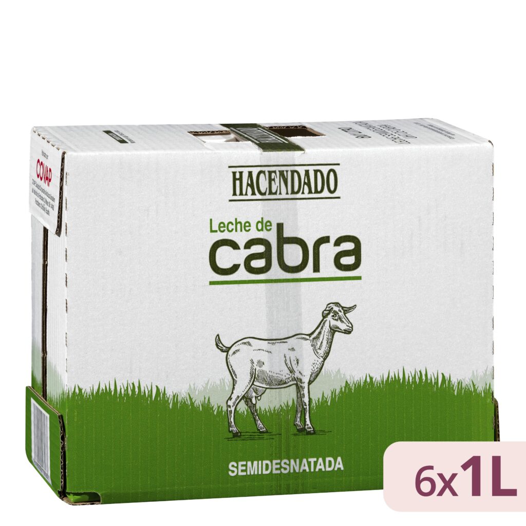Leche semidesnatada de cabra Hacendado