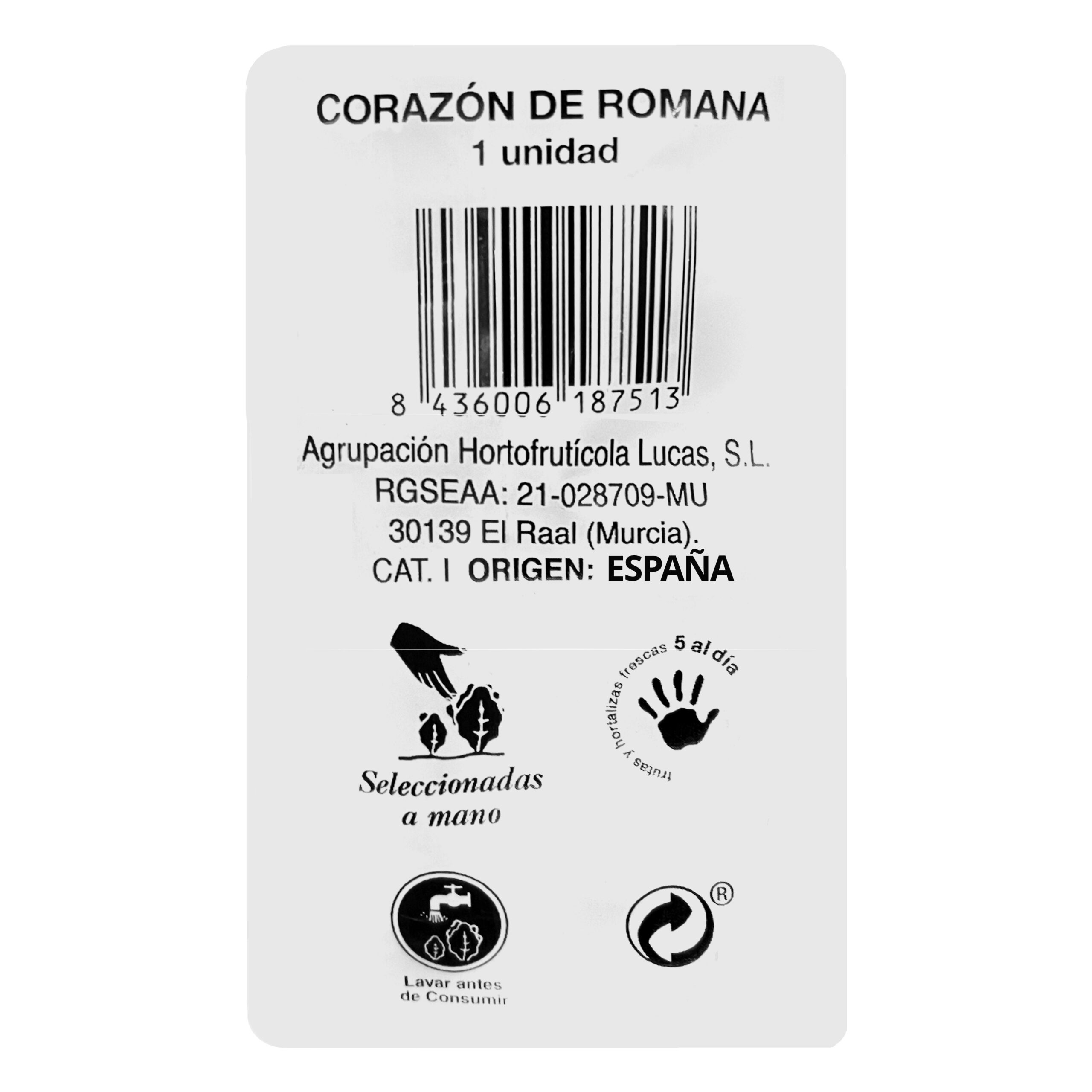 Etiqueta Lechuga corazón romana