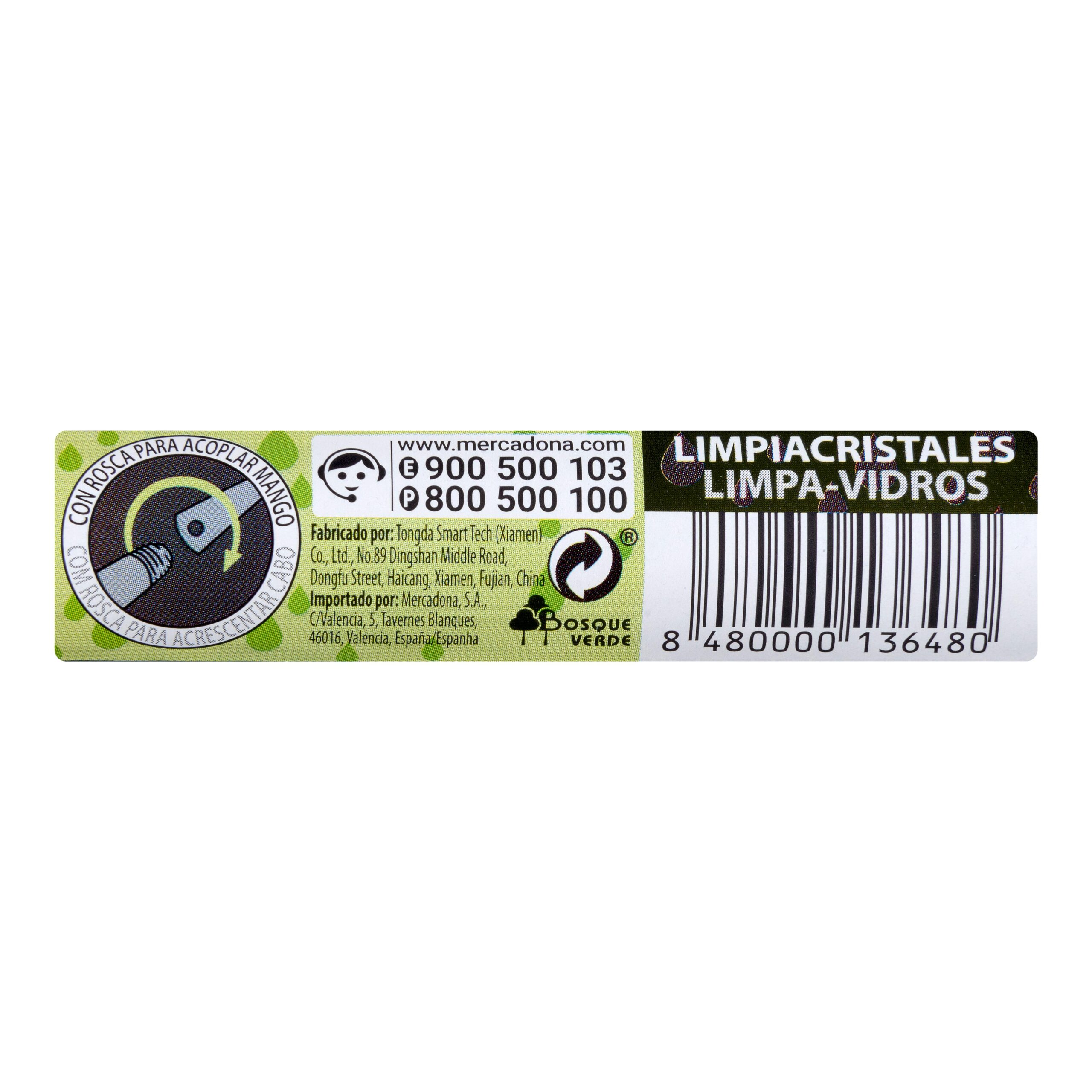 Etiqueta Limpiacristales con mango Bosque Verde