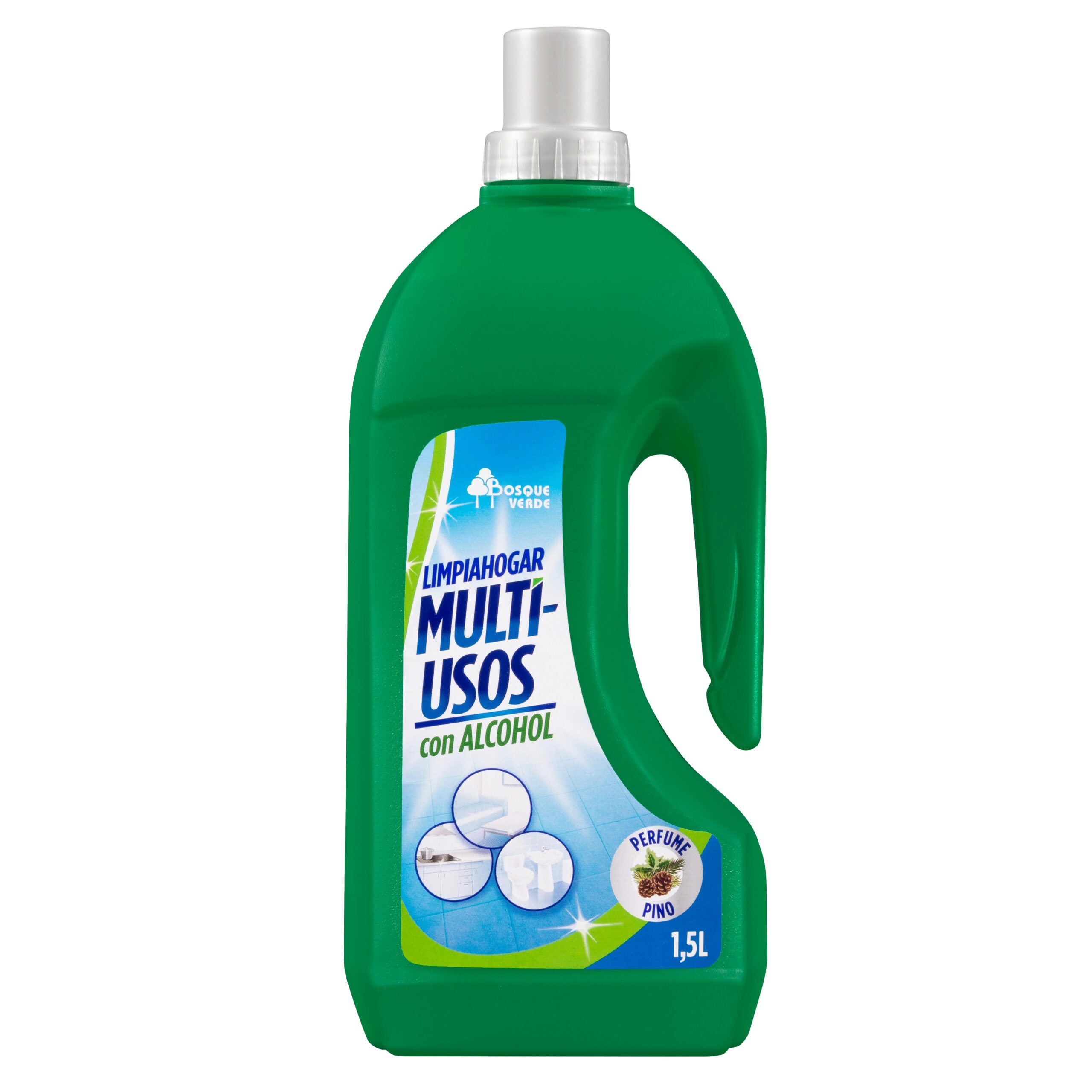 Limpiahogar Multiusos Pino Bosque Verde líquido con alcohol Mercadona