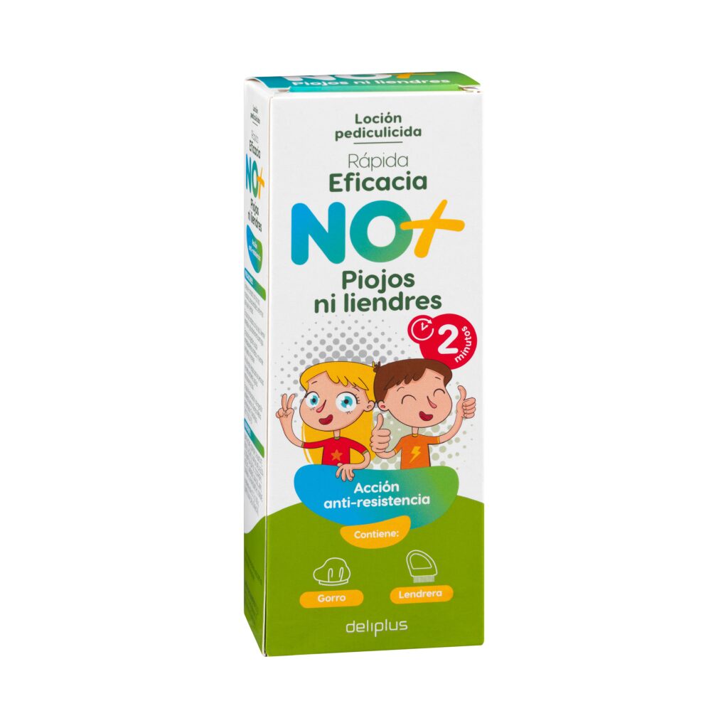 Loción infantil elimina liendres y piojos Deliplus contiene gorro y lendrera