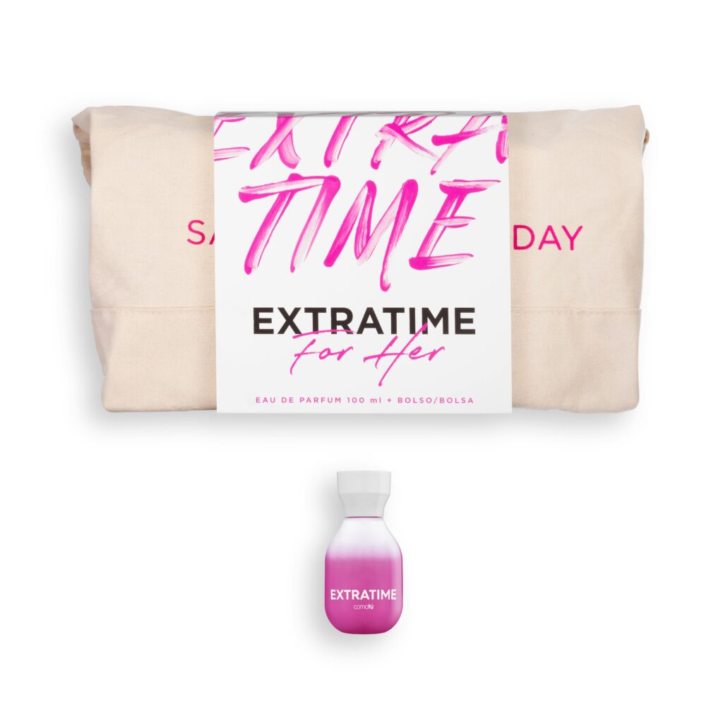 Lote mujer Como Tú Extratime contiene eau de parfum 100ml y bolso