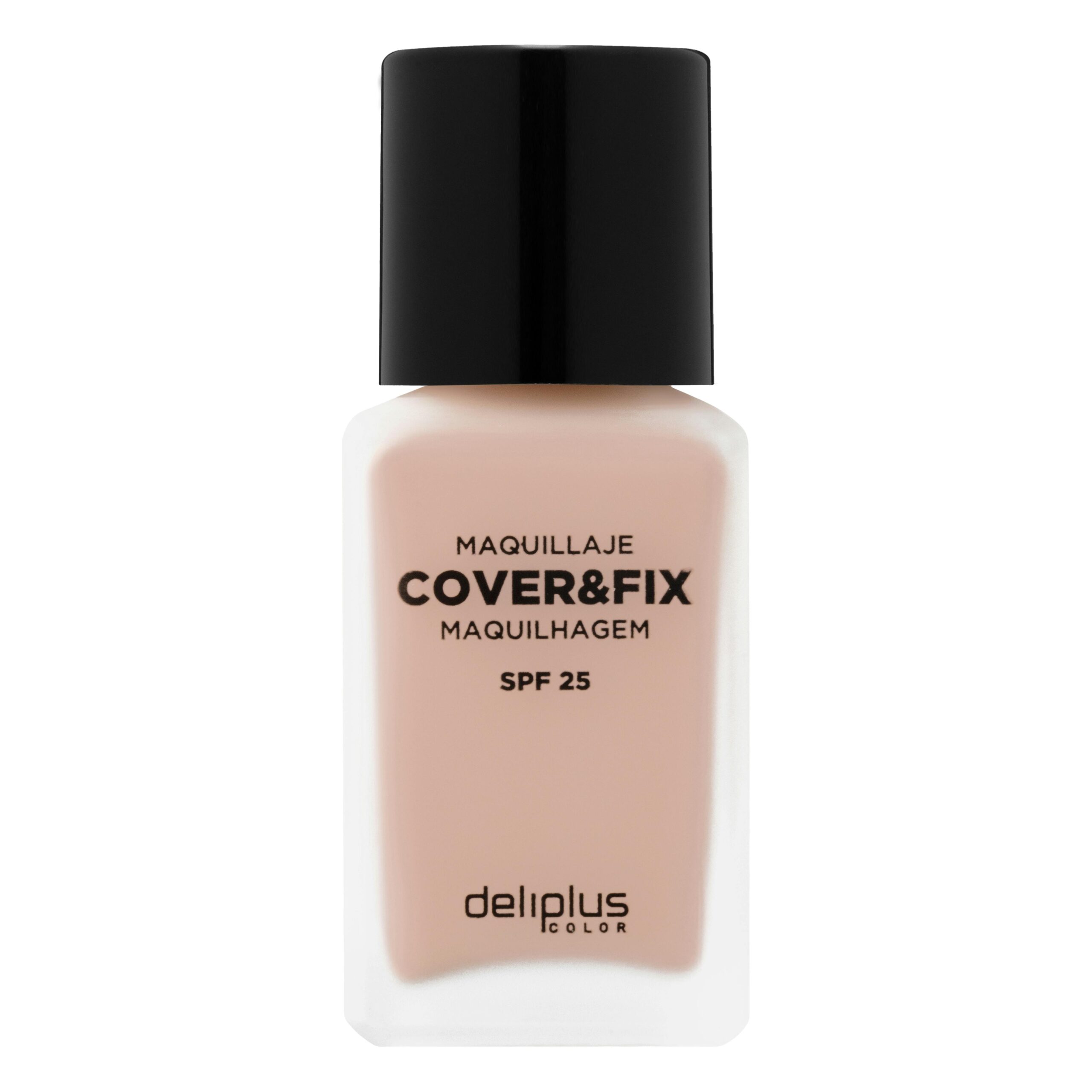 Maquillaje fluido Cover & Fix Deliplus 02 beige rosado FPS 25 Mercadona