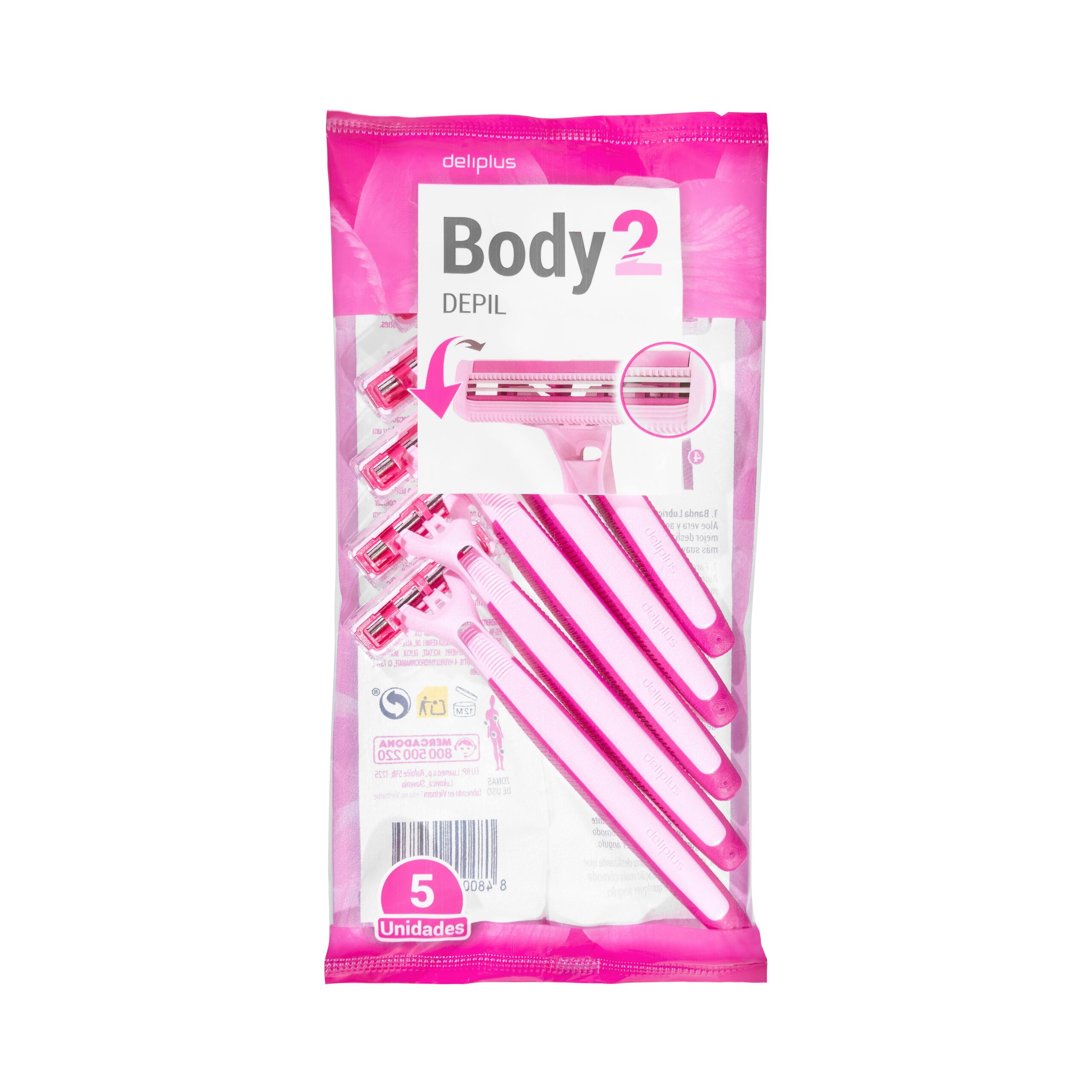 Maquinillas depilación desechables Deliplus Body 2 hojas Mercadona